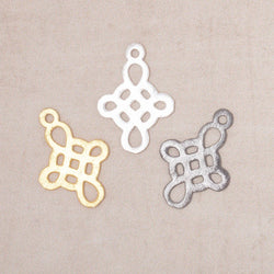 19x16mm Brushed Filigree Cross Charm Set of 4 pieces (ONLINE ORDER ONLY)