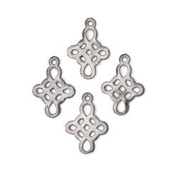 19x16mm Brushed Filigree Cross Charm Set of 4 pieces (ONLINE ORDER ONLY)