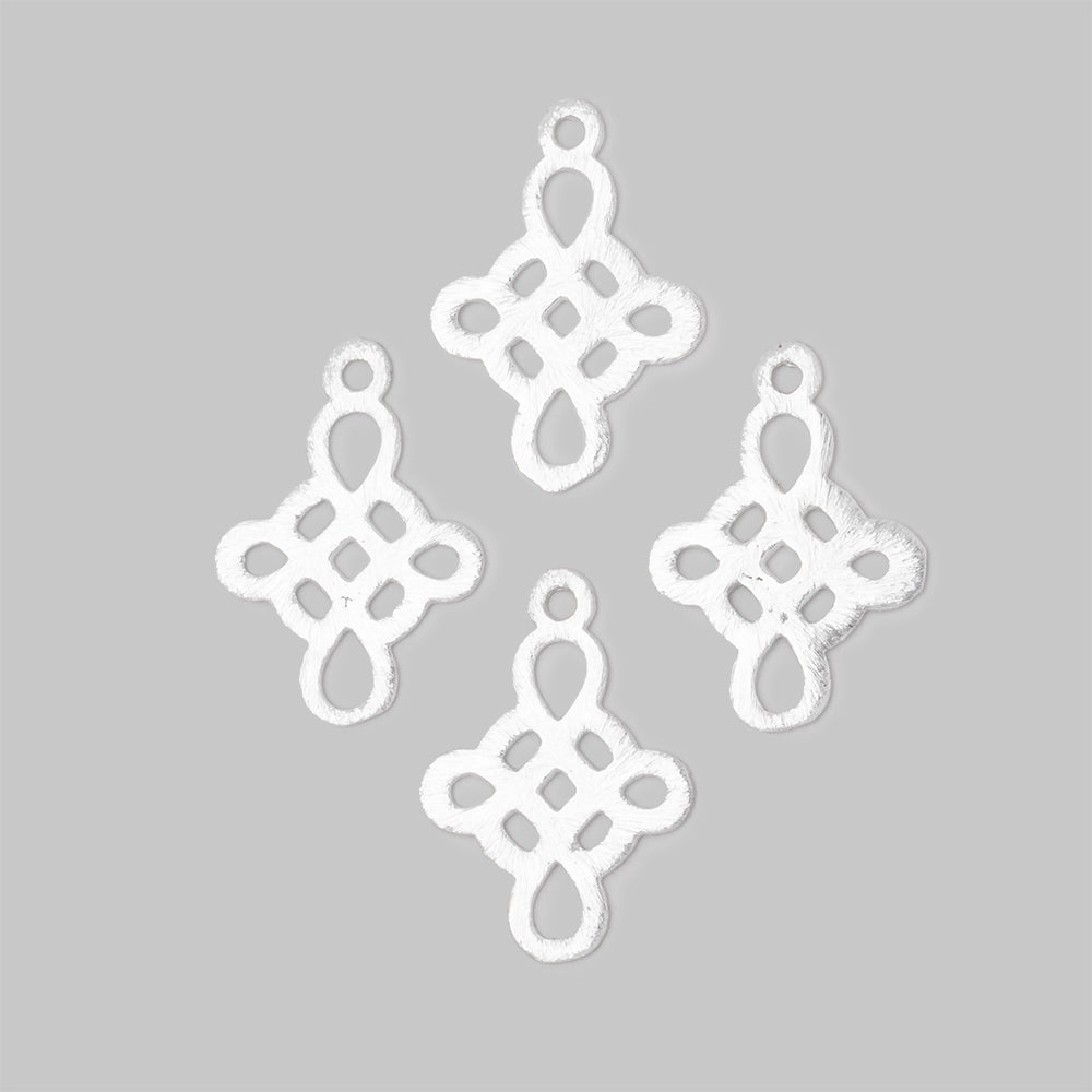 19x16mm Brushed Filigree Cross Charm Set of 4 pieces (ONLINE ORDER ONLY)