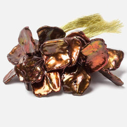 19x17-26x20mm Copper Ultra Keshi  Top Drilled Freshwater Pearls 7 inch 27 pcs (ONLINE ORDER ONLY)