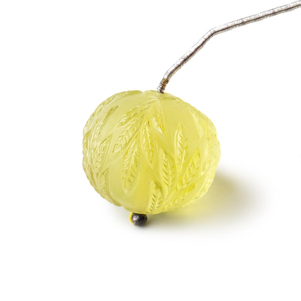 19x17mm Lemon Quartz Hand Carved Focal Bead 1 Piece AAA (ONLINE ORDER ONLY)