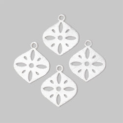 19x19.5mm Brushed Filigree Marquise Charm Set of 4 pieces (ONLINE ORDER ONLY)