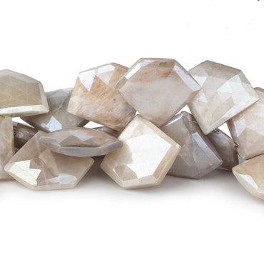 19x23-22x26mm Mystic Off White Moonstone Faceted Pentagonals 8 inch 32 beads (ONLINE ORDER ONLY)