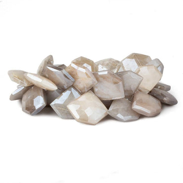 19x23-22x26mm Mystic Off White Moonstone Faceted Pentagonals 8 inch 32 beads (ONLINE ORDER ONLY)