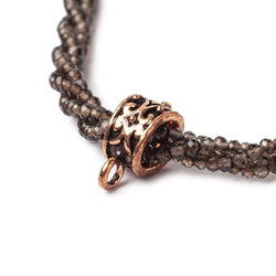 19x6mm Copper Bail with Cross Pattern Set of 4 (ONLINE ORDER ONLY)