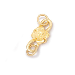 19x9mm Vermeil S Hook with a Dogwood Flower 1 piece (ONLINE ORDER ONLY)