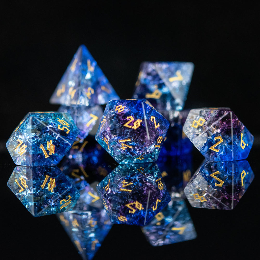Enchanted Waters Shattered Glass Dice Set (ONLINE ORDER ONLY)
