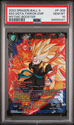 2022 DRAGON BALL SUPER MYTHIC BOOSTER SS3 GOGETA, THWRT/EMP #P-308 - PSA 10 (Online Order Only)