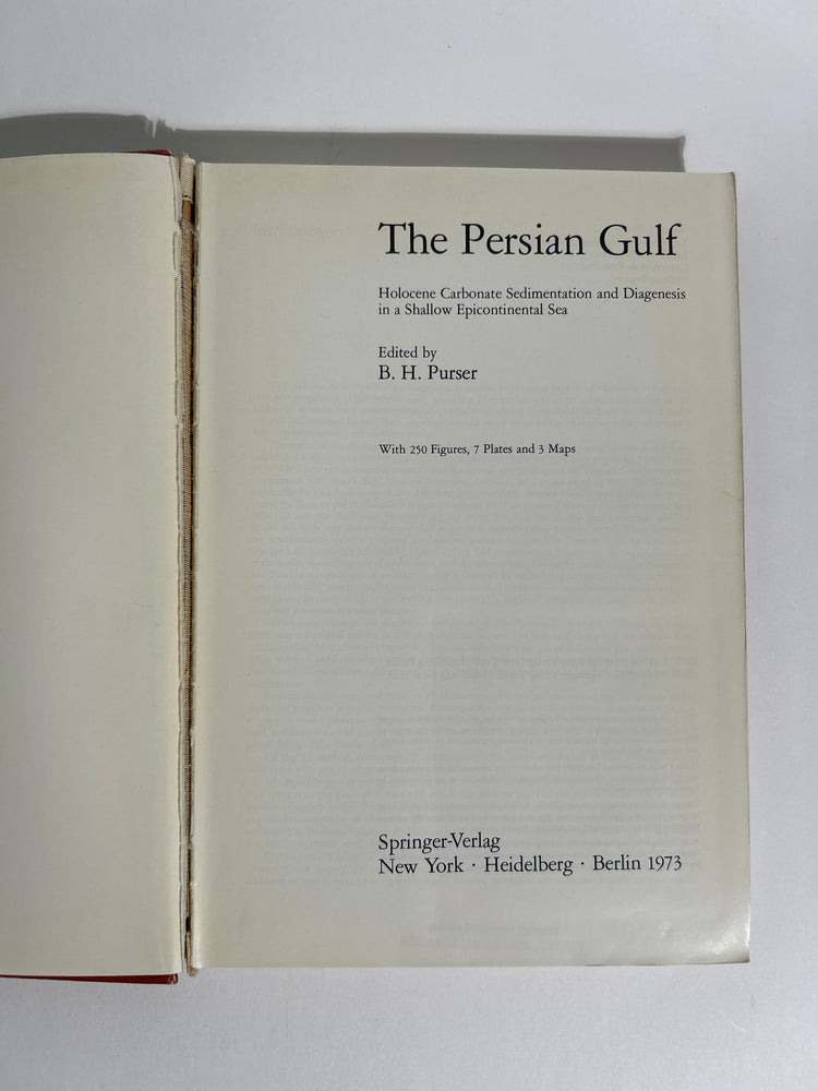 The Persian Gulf B.H. Purser Geological Reference Book w/ Supplemental Maps