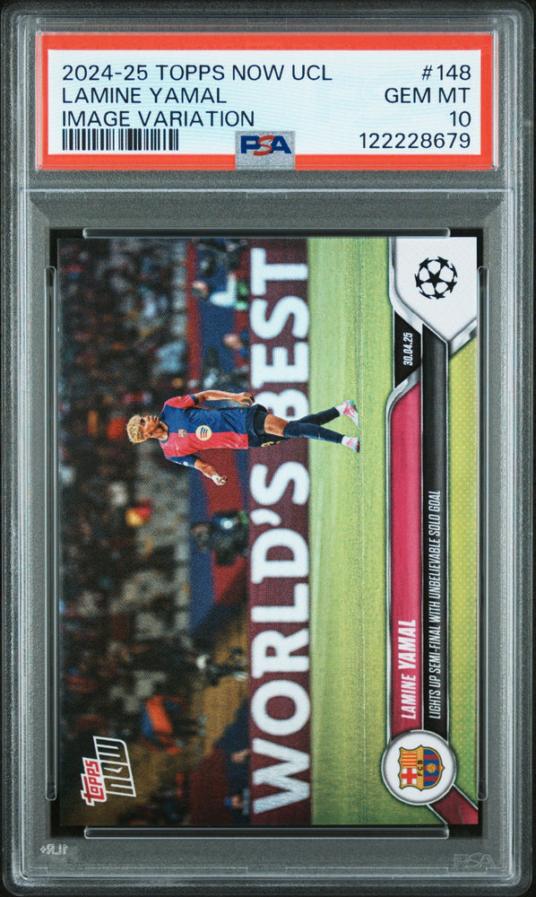 Graded 2024 Topps Now UCL Lamine Yamal #148 Image Variation Rookie RC Soccer Card PSA 10 Gem Mint (ONLINE ORDER ONLY)