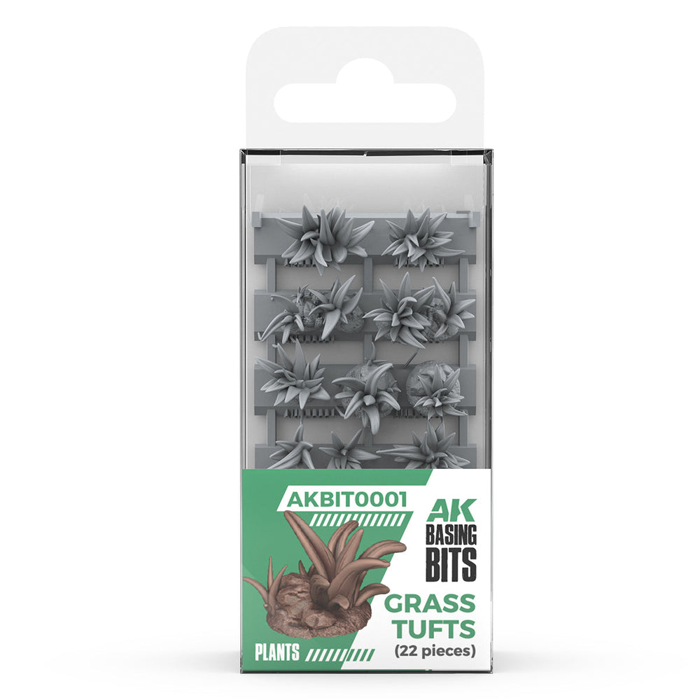AK-Interactive Basing Bits: Grass Tufts (22 Pieces) (ONLINE ORDER ONLY)