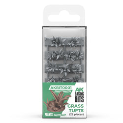 AK-Interactive Basing Bits: Grass Tufts (22 Pieces) (ONLINE ORDER ONLY)