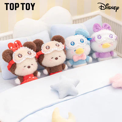 [In Stock] MINISO Disney Squinting Sleepwear Series Plush Keychains Gift Blind Box (ONLINE ORDER ONLY)