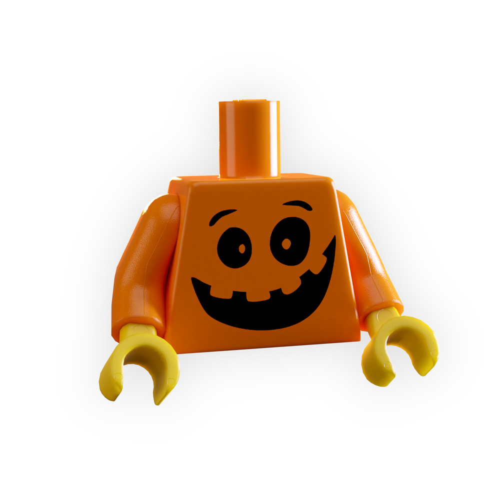 Halloween Happy Pumpkin Face Minifig Torso (ONLINE ORDER ONLY)