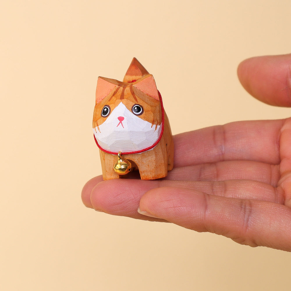 Hand-Carved Wooden Cats, Personalized Gift for Cat Lovers (ONLINE ORDER ONLY)