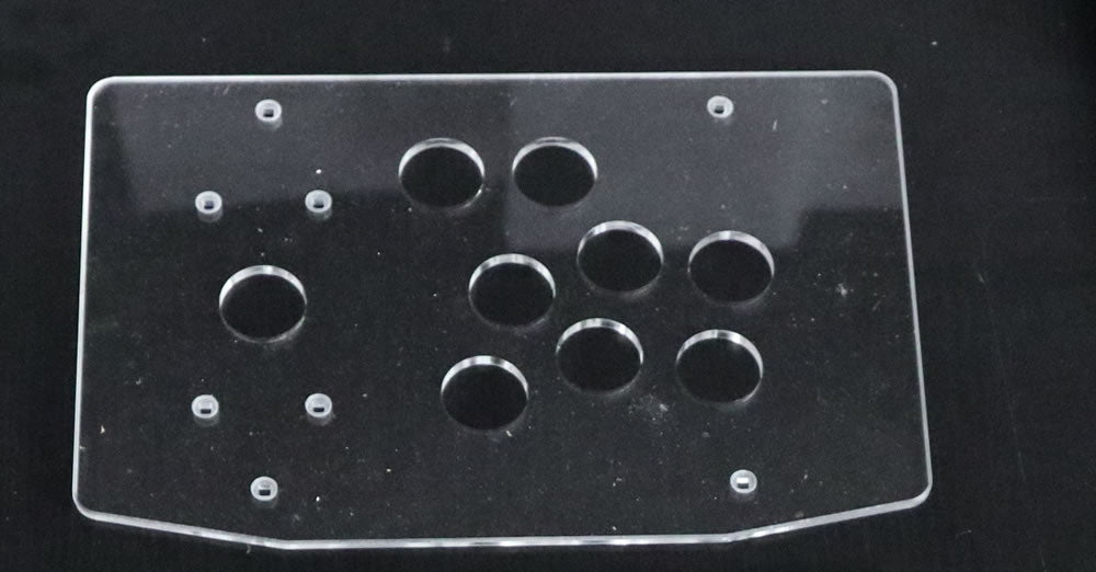RAC-K500T Clear Transparent Acrylic Panel Flat Case 24/30mm Button Hole DIY Arcade Joystick Kits (Online Only)