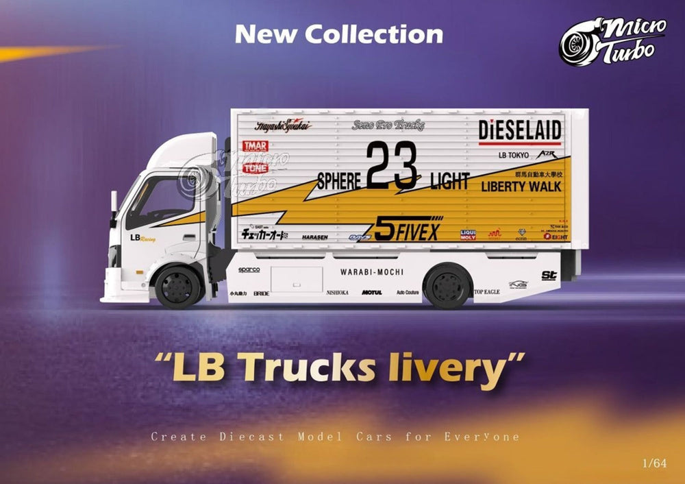 MicroTurbo HINO 300 Custom Truck LBWK Silhouette Lighting #23 1:64 (ONLINE ORDER ONLY)