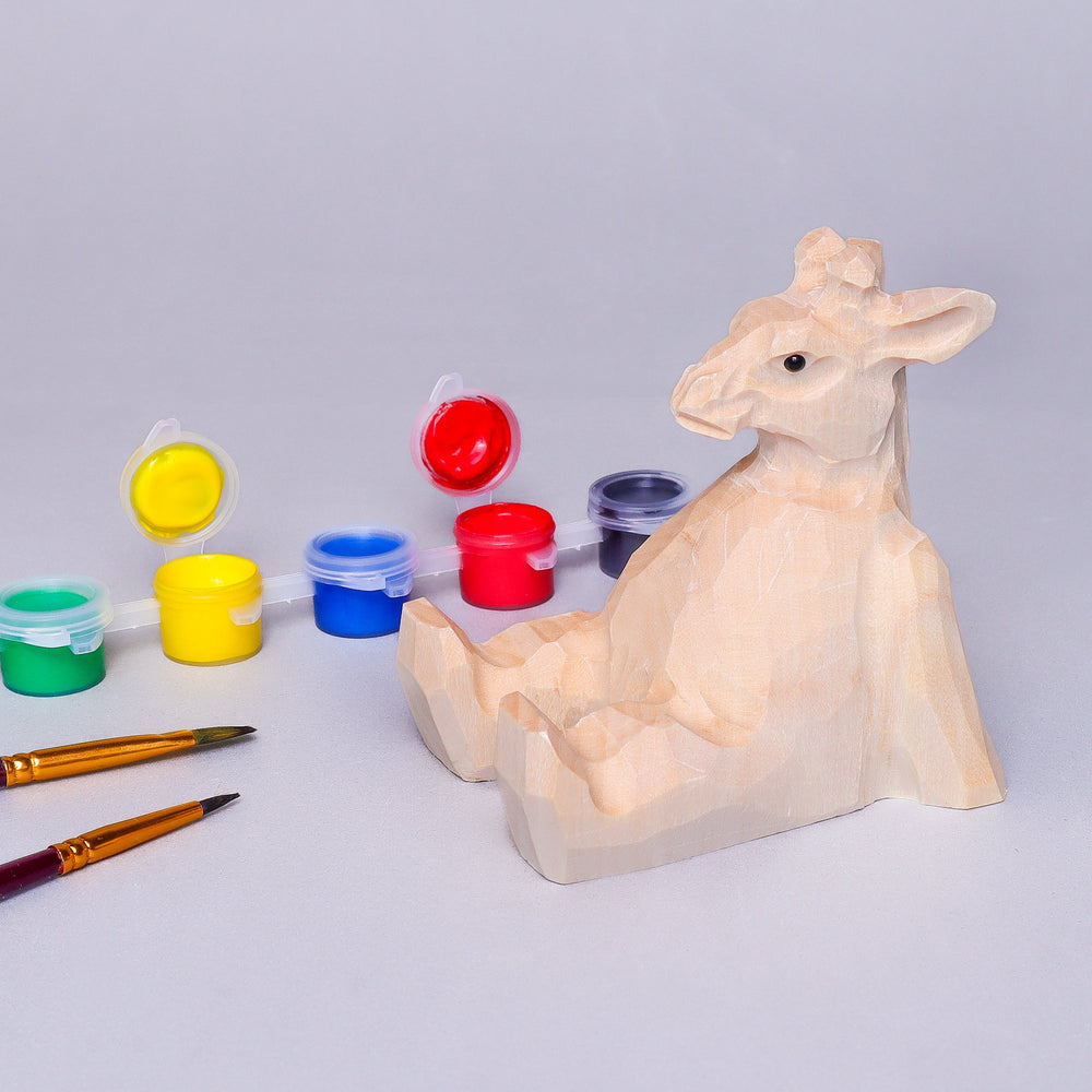 Paint Your Own Wood Carved Giraffe DIY Painting Kit (ONLINE ORDER ONLY)