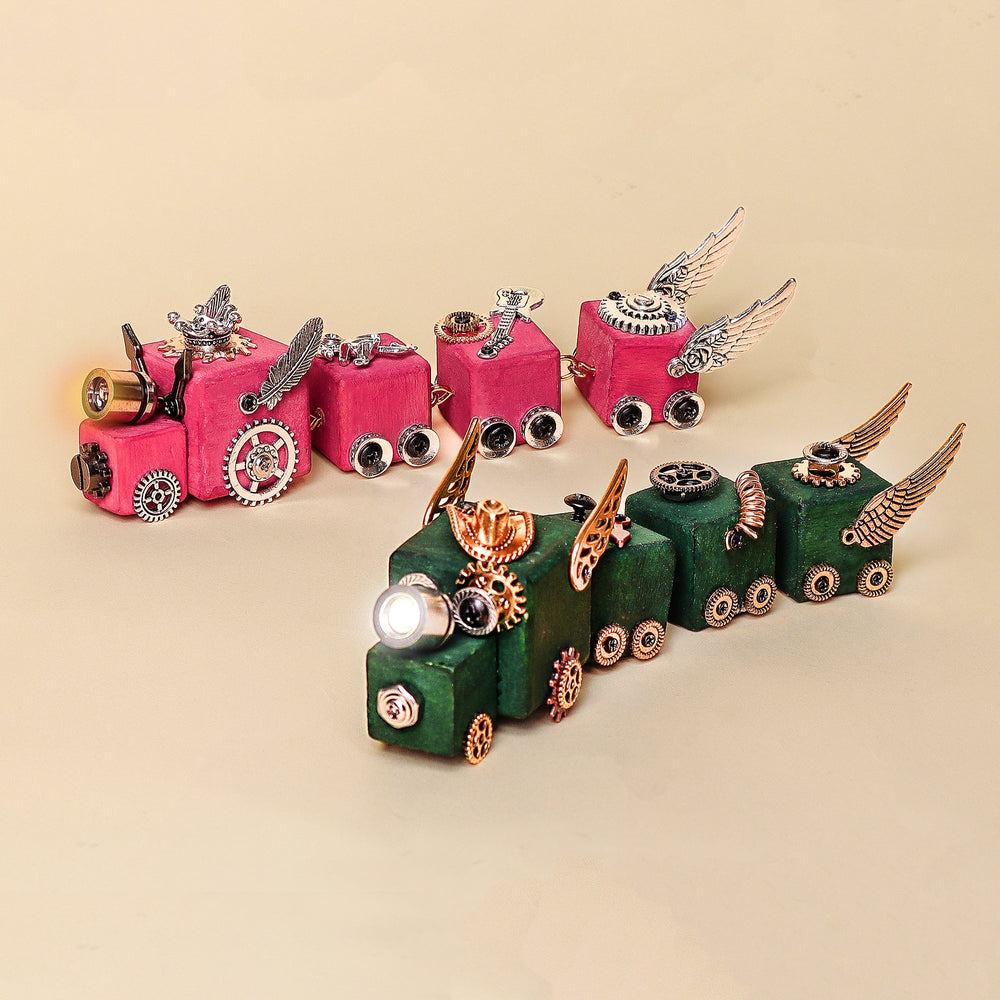 DIY Timber Train Kit – Build a Wooden Train with LED Light, Fun Accessories, Home and Office Décor (ONLINE ORDER ONLY)