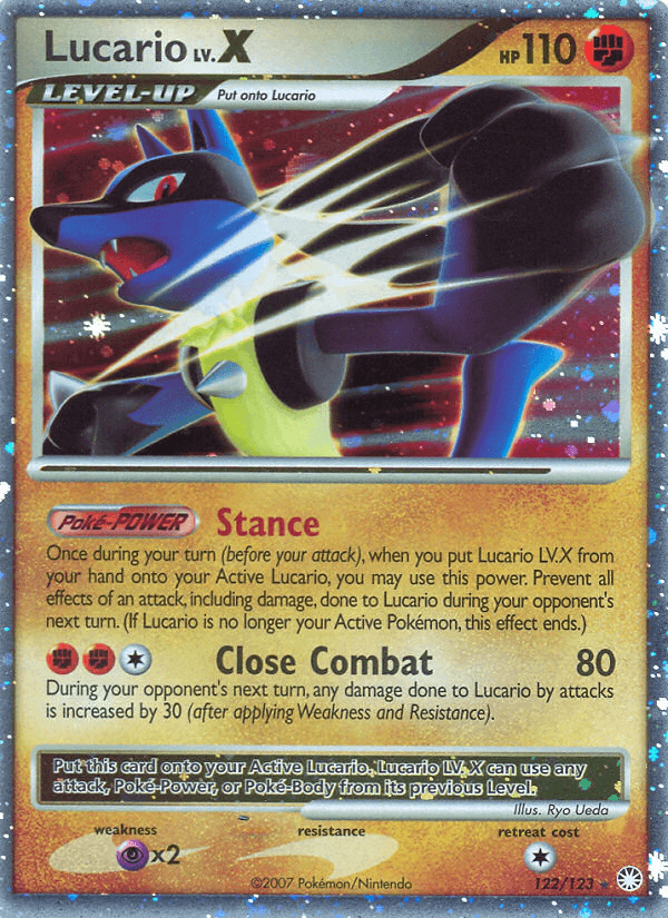 Lucario LV.X (122/123) [Diamond & Pearl: Mysterious Treasures] (Online Only)