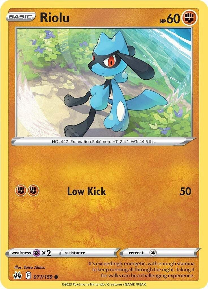 Riolu (071/159) [Sword & Shield: Crown Zenith] (Online Only)