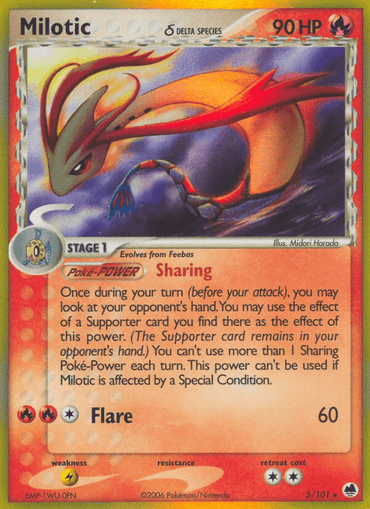 Milotic (5/101) (Delta Species) [EX: Dragon Frontiers] (Online Only)