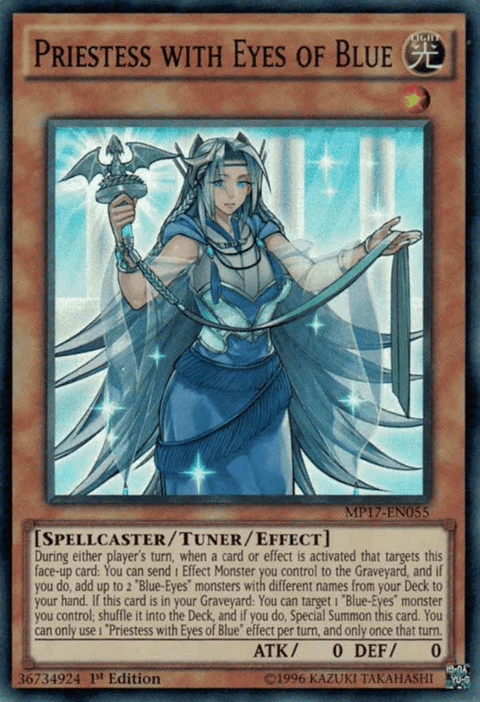 Priestess with Eyes of Blue [MP17-EN055] Super Rare (ONLINE ORDER ONLY)