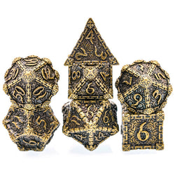 Gold Barrel Metal Dice（Dagger of Venom）7-Dice Udixi RPG (Online Only)