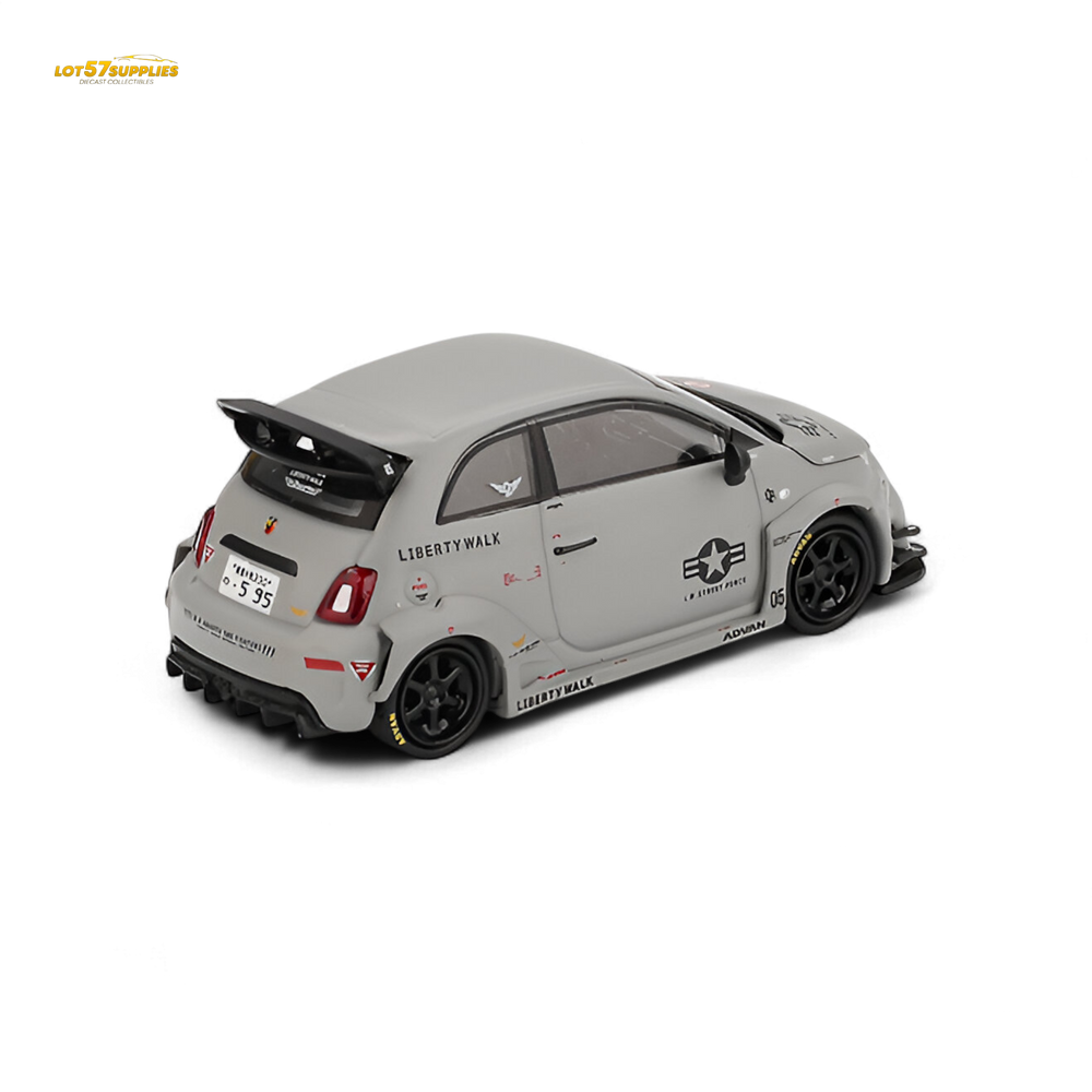 Mini-GT Abarth 595 LB-WORKS x Abas Works Grey MGT00995 1:64 (ONLINE ORDER ONLY)