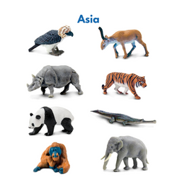 Continent Animal Miniatures: All 8  Sets (Includes Antarctica, Polar/Arctic) (ONLINE ORDER ONLY)