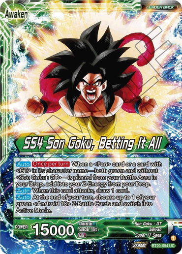 Son Goku // SS4 Son Goku, Betting It All (BT20-054) [Power Absorbed] (ONLINE ORDER ONLY)