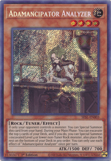 Adamancipator Analyzer [SESL-EN003] Secret Rare (ONLINE ORDER ONLY)