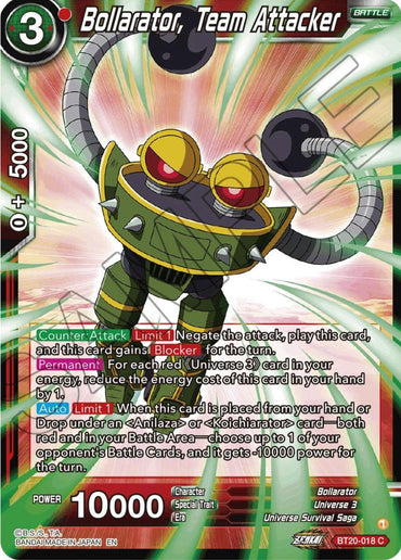 Bollarator, Team Attacker (BT20-018) [Power Absorbed] (ONLINE ORDER ONLY)