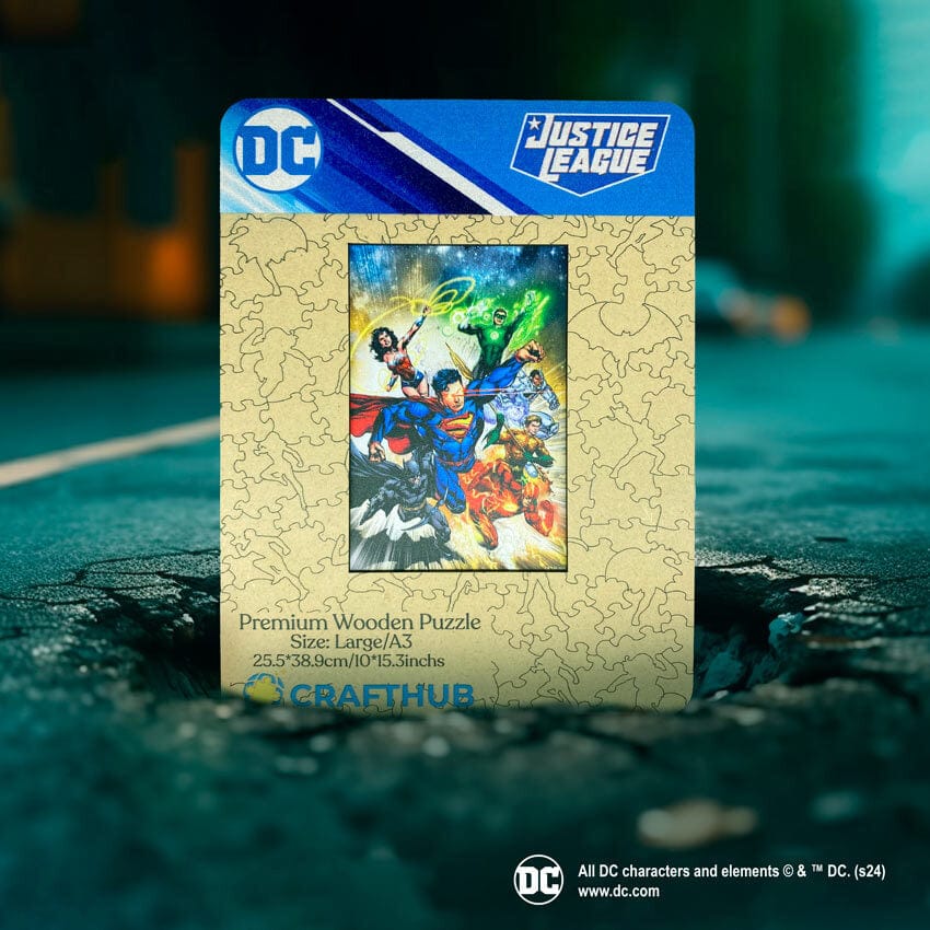 Justice League Heroes Wooden Jigsaw Puzzle (Online Order Only)