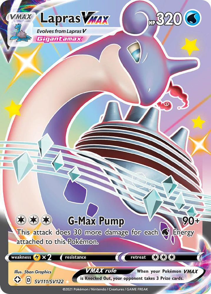 Lapras VMAX (SV111/SV122) [Sword & Shield: Shining Fates] (Online Only)