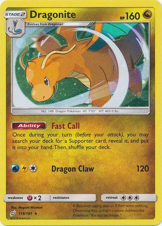 Dragonite (119/181) (Cosmos Holo) [Sun & Moon: Team Up] (Online Only)