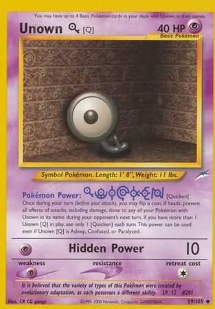 Unown [Q] (59/105) [Neo Destiny Unlimited] (Online Only)