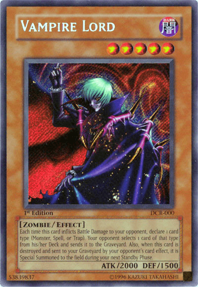 Vampire Lord [DCR-000] Secret Rare (ONLINE ORDER ONLY)