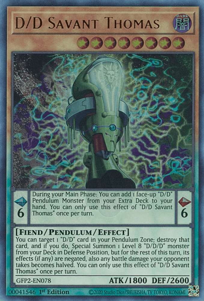 D/D Savant Thomas [GFP2-EN078] Ultra Rare (ONLINE ORDER ONLY)