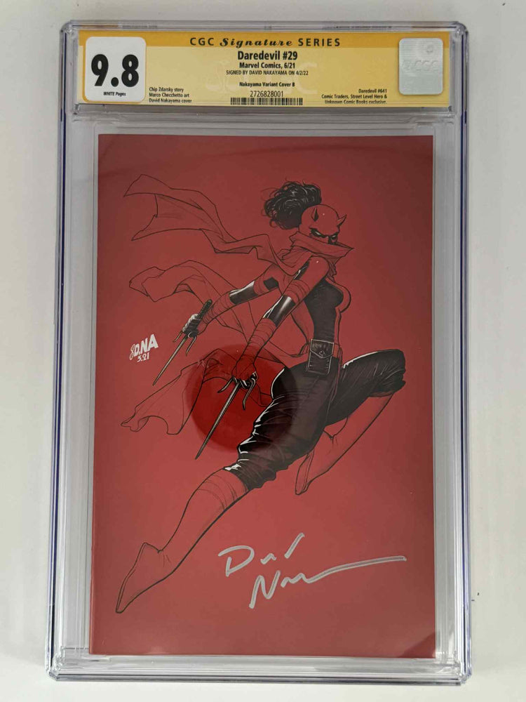 [Signed by David Nakayama] Daredevil #29 CGC 9.8 Yellow Label Exclusive Virgin Color Bleed Var (ONLINE ORDER ONLY)