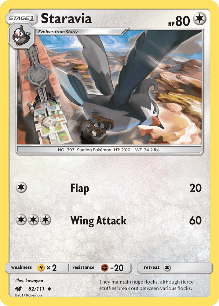 Staravia (82/111) [Sun & Moon: Crimson Invasion] (Online Only)