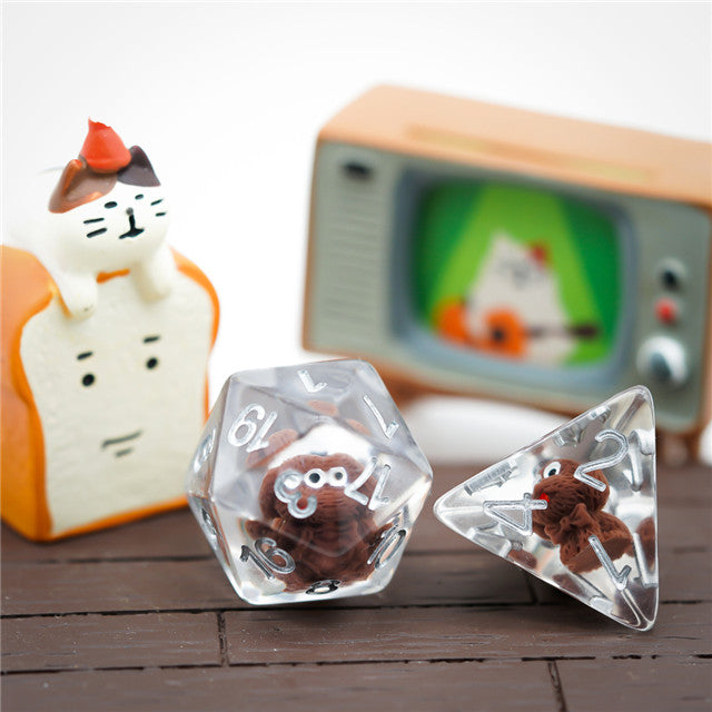Teddy Dog Dice 7-Dice Set Resin Dungeons and Dragons Dice (Online Only)