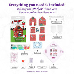 Diamond Art Club – Gem House: The Peanuts Holiday 3D Snoopy Diamond Painting Model (Round Drill, 5.4" x 4.9" x 3") (ONLINE ORDER ONLY)