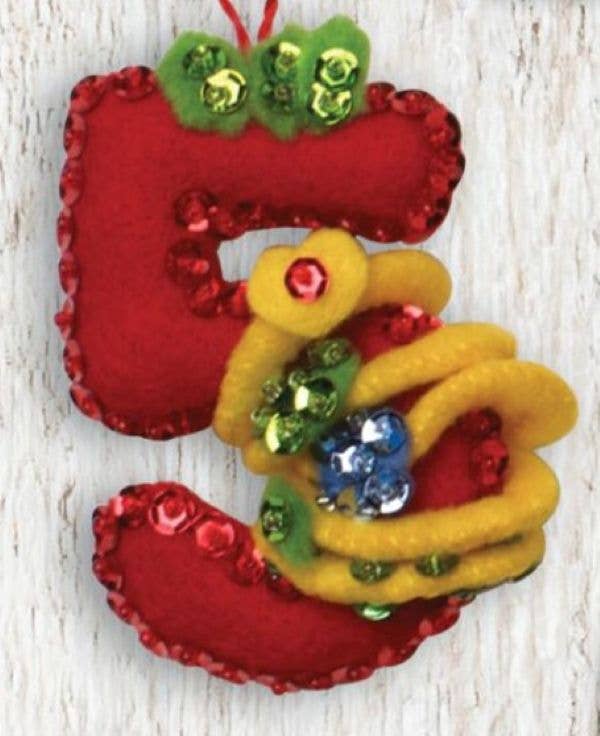 Bucilla 12 Days of Christmas Felt Ornament Kit – Set of 12 Holiday Ornaments (ONLINE ORDER ONLY)