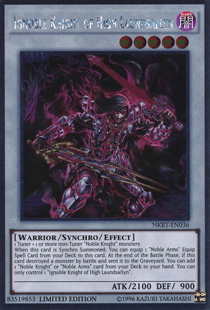 Ignoble Knight of High Laundsallyn [NKRT-EN036] Platinum Rare (ONLINE ORDER ONLY)