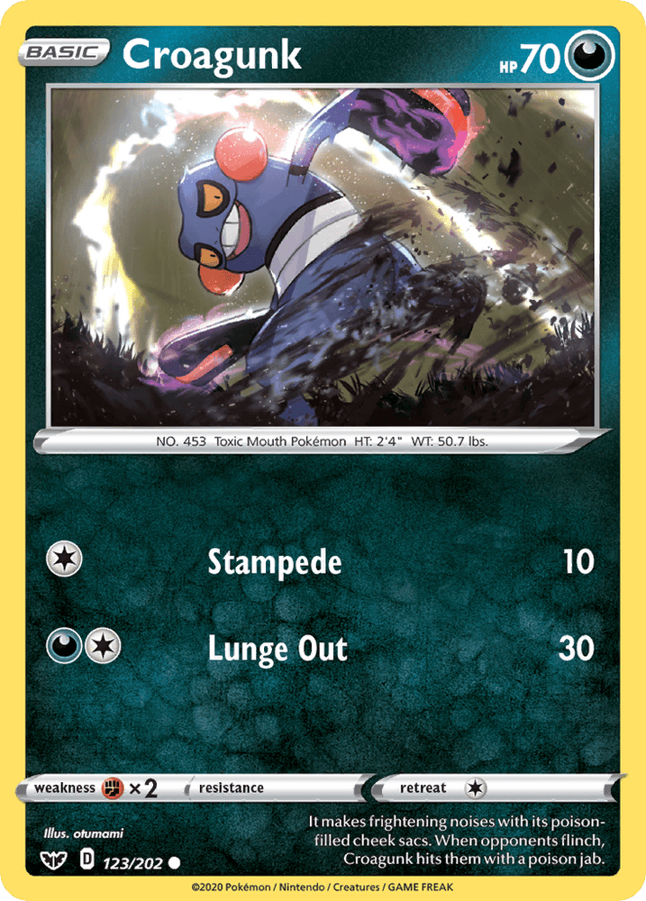 Croagunk (123/202) [Sword & Shield: Base Set] (Online Only)