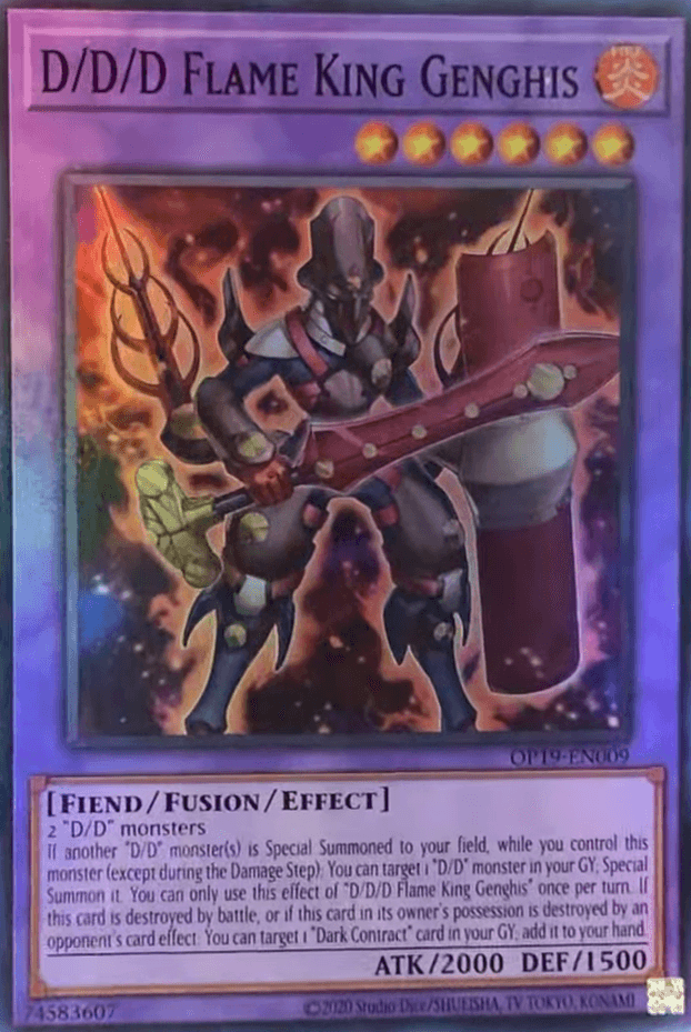 D/D/D Flame King Genghis [OP19-EN009] Super Rare (ONLINE ORDER ONLY)