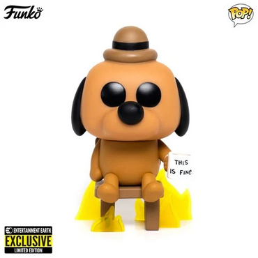 Funko POP! Icons: This is Fine Dog Vinyl Figure Entertainment Earth Exclusive [READ DESCRIPTION] (ONLINE ORDER ONLY)