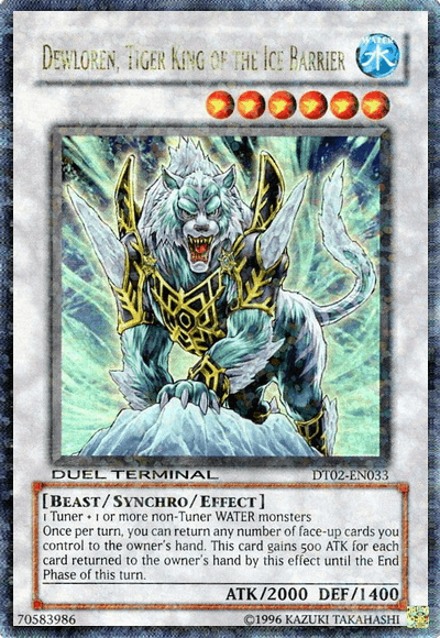 Dewloren, Tiger King of the Ice Barrier [DT02-EN033] Ultra Rare (ONLINE ORDER ONLY)