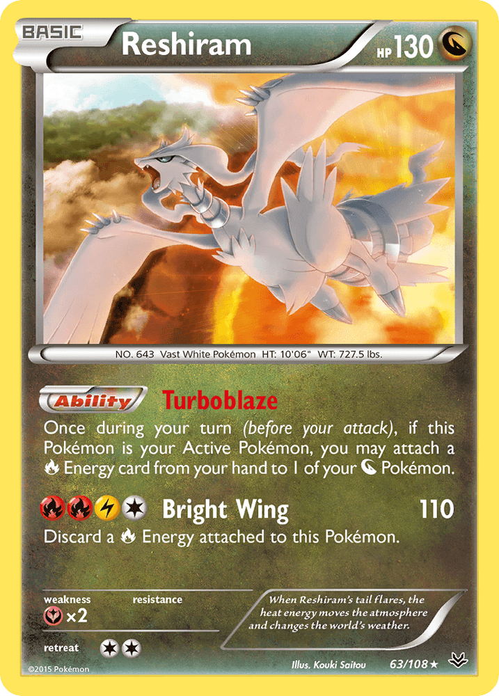 Reshiram (63/108) [XY: Roaring Skies] (Online Only)